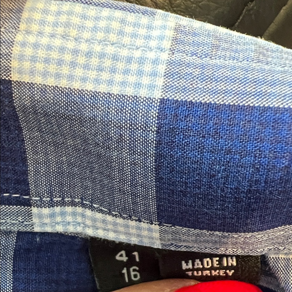 Hugo Boss Blue and White Checkered Shirt - Picture 3 of 4